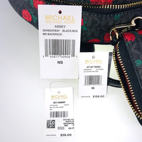 3PCS Michael Kors Abbey Backpack Wallet Charms - Picture 8 of 8